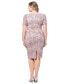 Plus Size Soutache Lace Sheath Dress