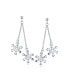 ფოტო #3 პროდუქტის Christmas Holiday Party Snowflake Drop Dangle Tassel Earrings For Women For Teen .925 Sterling Silver