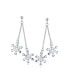 Фото #3 товара Серьги Bling Jewelry Christmas Holiday Snowflake Dangle Tassel