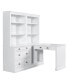 83.4"Tall Bookshelf & Writing Desk Suite, Modern Bookcase