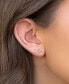 ფოტო #2 პროდუქტის Crystal Pink Kia Flower Stud Earrings