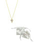 Фото #2 товара ADORNIA 14K Gold-Plated White Mother-of-Pearl Crystal Halo Heart Necklace