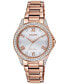 ფოტო #1 პროდუქტის Drive From Eco-Drive Women's Rose Gold-Tone Stainless Steel Bracelet Watch 34mm