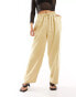 Фото #4 товара Flounce London Petite satin floaty trousers in gold