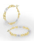 ფოტო #3 პროდუქტის Two-tone Knot Link Hoop Earrings