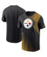 Фото #2 товара Men's Black Pittsburgh Steelers Yard Line Fashion Asbury T-shirt