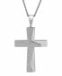 Men's The Lord's Prayer Distressed Tablet Cross Pendant Necklace