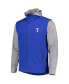 ფოტო #2 პროდუქტის Men's Royal, Heather Gray Texas Rangers Alpha Full-Zip Jacket