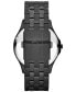 ფოტო #3 პროდუქტის Men's Black Ion-Plated Stainless Steel Bracelet Watch 45mm AX2144