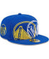 Фото #1 товара Men's Royal Golden State Warriors Game Day Hollow Logo Mashup 59FIFTY Fitted Hat
