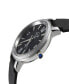 ფოტო #3 პროდუქტის Women's Genoa Black Leather Watch 36mm