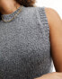 Фото #4 товара New Look knitted tabard vest in mid grey