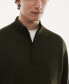 Men's 100% Merino Wool Zipper Collar Sweater