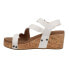 Corkys Spring Fling Studded Wedge Ankle Strap Womens White Casual Sandals 30-53