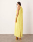 Фото #4 товара ASOS EDITION statement fringed halter maxi dress in yellow