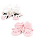 Фото #1 товара Baby Girls Cozy Fleece Booties, Cow Pig, 0-6 Months