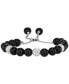 ფოტო #2 პროდუქტის Onyx (8mm) and Crystal Adjustable Bolo Bracelet