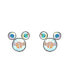 ფოტო #3 პროდუქტის Crystal Mickey Mouse Stud Earrings in Sterling Silver