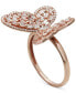 Cubic Zirconia Baguette Butterfly Ring (1-1/2 ct. t.w.) In Sterling Silver or 18K Rose Gold over Sterling Silver