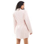 Aria Cove exclusive corset tie side blazer mini dress in baby pink