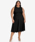 Фото #1 товара Plus Size Sleeveless Jewel-Neck Dress