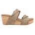 Фото #1 товара Corkys Stranded Metallic Studded Wedge Womens Brown Casual Sandals 41-0192-BZME