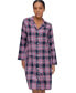 ფოტო #1 პროდუქტის Plus Size Flannel Sleep Shirt