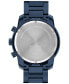 ფოტო #3 პროდუქტის Men's Bold Verso Dark Blue Ionic Plated Steel Bracelet Watch 44mm