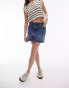 Topshop denim mini pelmet skirt in indigo