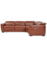 Фото #5 товара Lexanna 4-Pc. Leather Sectional with 2 Power Motion Recliners, Created for Macy's