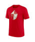 Фото #3 товара Men's Red San Francisco 49ers Rewind Logo Tri-Blend T-shirt