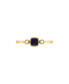 ფოტო #2 პროდუქტის Cushion Sapphire Gemstone Round Natural Diamond 14K Yellow Gold Birthstone Ring