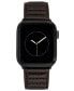 Фото #1 товара Men's Black Stitched Pattern Premium Leather Band Compatible with 42/44/45/Ultra/Ultra 2 Apple Watch