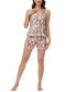 Women's Printed Tank Top with Shorts Pajama Set, 2-Piece