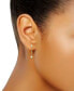 ფოტო #2 პროდუქტის Cubic Zirconia Bezel Chain Front to Back Drop Earrings in 18k Gold-Plated Sterling Silver, Created for Macy's