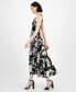 ფოტო #3 პროდუქტის Women's Floral-Print Smocked Midi Dress