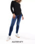 Фото #1 товара ONLY Maternity Royal skinny jeans in mid blue