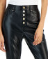 Фото #4 товара Juniors' Exposed Button-Fly Patent Skinny Jeans