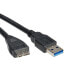 Фото #4 товара ROLINE USB 3.0 Cable - USB Type A M - USB Type Micro A M 2.0 m - 2 m - USB A - Micro-USB A - USB 3.2 Gen 1 (3.1 Gen 1) - Male/Male - Black