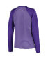 Фото #2 товара Women's Purple Minnesota Vikings Maverick Waffle Henley Long Sleeve T-shirt