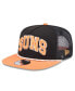 ფოტო #2 პროდუქტის Men's Black/Orange Phoenix Suns Throwback Team Arch Golfer Snapback Hat