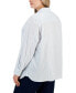 ფოტო #2 პროდუქტის Plus Size Cotton Printed Roll-Tab Shirt