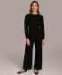 Фото #5 товара Women's Cashmere-Blend Wide-Leg Pants