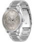 Men's Contender Quartz Multifunction Silver-Tone Stainless Steel Watch 44mm