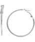 ფოტო #1 პროდუქტის Twist Hoop Earrings in Sterling Silver or 18k Gold Plate Over Sterling Silver, 40mm, Created for Macy's