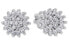 Charming silver earrings with crystals 436 001 00570 04