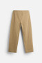 COTTON/LINEN PLEATED TROUSERS