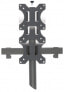 Фото #7 товара Крепление для монитора Manhattan с тройным настольным креплением, черное, 3 экрана, 10-27 дюймов, VESA 75x75 до 100x100 мм, бренд Manhattan
