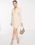 Фото #4 товара Femme Luxe corset blazer dress in beige