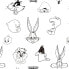 Фото #2 товара Пододеяльник Looney Tunes Looney B&W Белый black 175 темы 240 x 220 cm